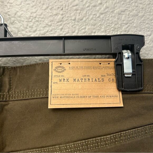 W.R.K. NWT WRK Materials Co. Bronze 5 pocket Pant Size 34x30 - Picture 11 of 11